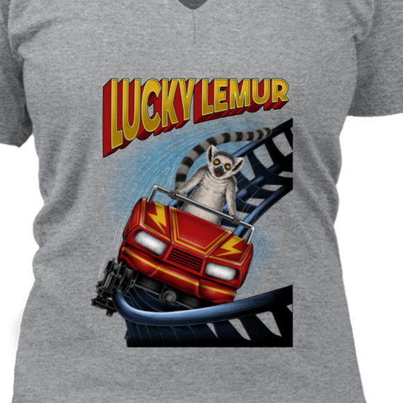 Rollercoaster T-shirt, Funny Lucky Lemur Shirt