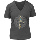 Yoga T-shirt, Chakras T-shirt, Meditation and Yoga Shirt, Yoga Pose Skeleton T-shirt