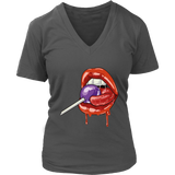 Lollipop T-shirt, Funny Gift T-shirt, Lips Shirt,