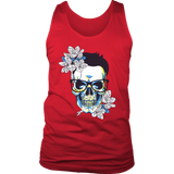 Gift for Hipster, Hipster Skull and Flowers T-shirt, Hipster Skull Shirt