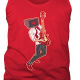 Funny Rock & Roll T-shirt, Rock Guitarist T-shirt, TV Head Rocker T-shirt, Gift for Guitarist