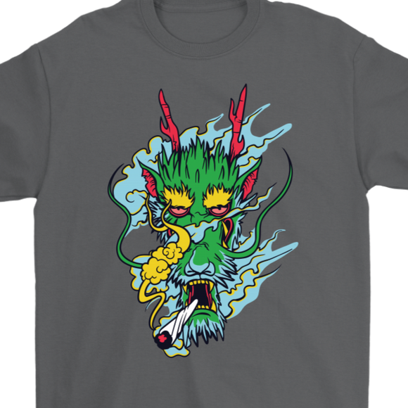 420 T-shirt, Dragon Smoking Weed Shirt, Weed Smoking Dragon T-shirt, 420 Gift, 420 Gift T-shirt