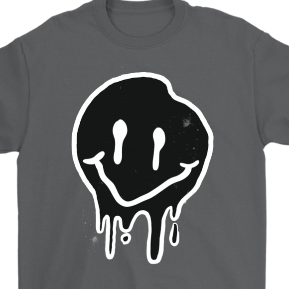 Funny T-shirt, Melting Smiley Face Shirt, Smiley Face Gift, Funny Smiley Face Shirt