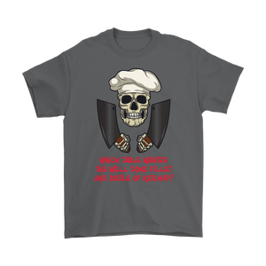 Gift for Chef, Chef with Attitude T-shirt, Skull Shirt for Chef, Chef Skull Shirt