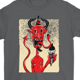 Funny Devil T-shirt, Funny Devil Gift, Funny Devil Shirt, Devil with Ice Cream Cone T-shirt