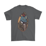 Rhino T-shirt, Rhinoceros Gift, Top Hat Rhinoceros Shirt