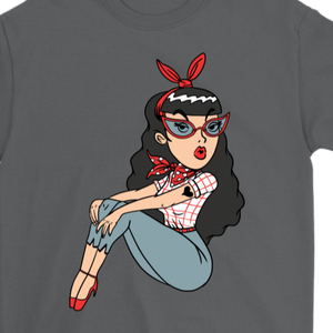 Rockabilly Girl T-shirt, Rockabilly Gift, Rockabilly Girl Shirt, Cute Girl T-shirt, Rockabilly Music Fan Gift