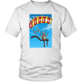 Lucky Lemur Parachute T-shirt, Lemur Sky Diver Shirt, Lemur Gift Shirt