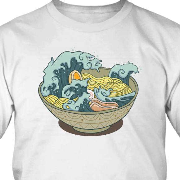 Ramen Ocean T-shirt, Gift for Ramen Lover, Ramen Shirt