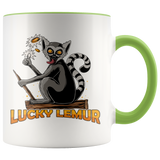 Lucky Lemur Coffee Mug, Funny Coffee Cup, Mug for Kids, Lemur Mug