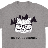 Hipster Cat T-shirt, Gift for Hipster, Ironic Cat Shirt, Shirt for Cat Lover, Hipster Cat Shirt