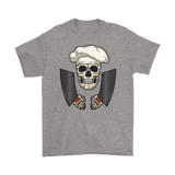 Gift for Chef, Chef with Cleavers T-shirt, Skull Shirt for Chef, Chef Skull Shirt