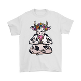 Cow Yoga T-shirt, Gift of Cow Yoga, Meditation Gift, Meditating Cow Shirt