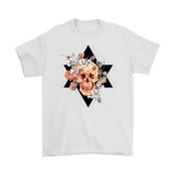 Skull & Flowers T-shirt, Skull and Flowers Gift, BoHo Skull Shirt