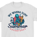 Octopus Surfer T-shirt, Octopus Gift, Surfer Gift, Surfer Shirt, Octopus Shirt, Summer T-shirt