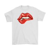 Biting Lip T-shirt, Gift for Rocky Horror Fan, Bitten Lip Shirt