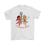 Cherubs T-shirt, Devil/Angel T-shirt, Funny Cherub Gift, Smoking Cherubs T-shirt, Funny Cherub Angel T-shirt