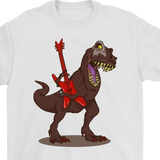 T-Rex Rocks T-shirt, Gift for Musician, Shirt for Guitarist, Dinosaur Rock Star T-shirt