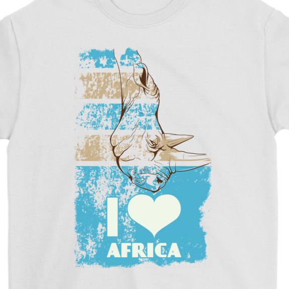 I Love Africa T-shirt, Rhino Gift, Rhino T-shirt, Rhinoceros T-shirt, Africa Shirt