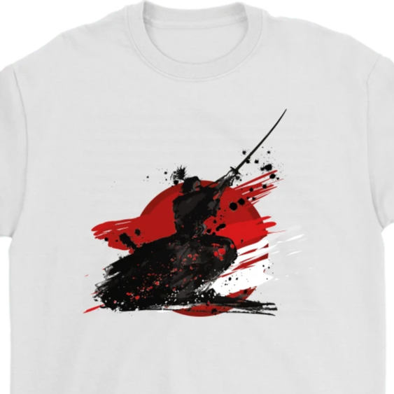 Samurai T-shirt, Japanese style T-shirt, Samurai Gift, Samurai with Sword Shirt