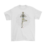 Yoga T-shirt, Chakras T-shirt, Meditation and Yoga Shirt, Yoga Pose Skeleton T-shirt