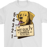 Funny Dog T-shirt, Funny Gift for Dog Lover, Not Guilty Dog Shirt, Dog T-shirt