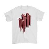 Melting Houses T-shirt, Unusual Gift Shirt, Melting Houses Shirt