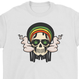 420 T-shirt, Rastafarian Skull Smoking Weed Shirt, Weed Smoking Skull T-shirt, 420 Gift, 420 Gift T-shirt