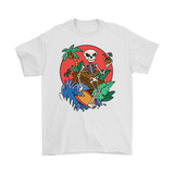 Funny Surfer T-shirt, Surfing Skeleton Shirt, Gift for Surfer, Surfer T-shirt