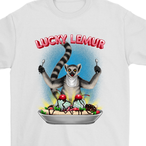 Lucky Lemur T-shirt, Funny Lemur Shirt, Funny Ice Cream T-shirt,