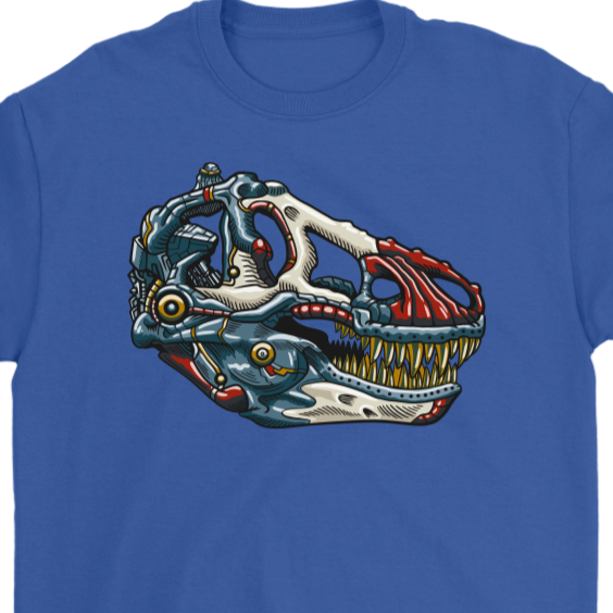 Dinosaur T-shirt, Dinosaur Gift, Metal T-Rex T-shirt, Gift of T-Rex, T-Rex Shirt, Metal T-Rex Shirt