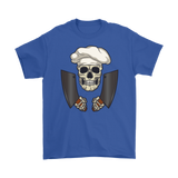 Gift for Chef, Chef with Cleavers T-shirt, Skull Shirt for Chef, Chef Skull Shirt