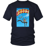 Lucky Lemur Parachute T-shirt, Lemur Sky Diver Shirt, Lemur Gift Shirt