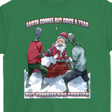 Funny Christmas T-shirt, Santa vs Zombies Shirt, Funny Christmas Hoodie