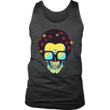 Skull T-shirt, Flowers and Sunglasses Skull Shirt, Hippie Skull T-shirt, Skull Shirt