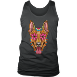 Candy Skull Dog, Gift for Dog Lover, Dog and Flowers Shirt, Colorful Dog T-shirt