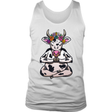 Cow Yoga T-shirt, Gift of Cow Yoga, Meditation Gift, Meditating Cow Shirt