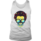 Skull T-shirt, Flowers and Sunglasses Skull Shirt, Hippie Skull T-shirt, Skull Shirt