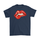 Biting Lip T-shirt, Gift for Rocky Horror Fan, Bitten Lip Shirt