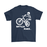 Gift for Mountain Biker, Funny Shirt for Bike Rider, Bike Riding Skeleton T-shirt, Funny Skeleton Shirt