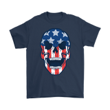 Skull Flag T-shirt, Skull Flag Gift, American Flag Skull, American Flag Gift, Skull T-shirt