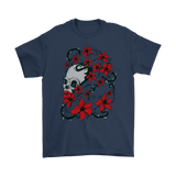 Trash Polka T-shirt, Skull Shirt Gift, Skull and Flowers Shirt, Skull T-shirt