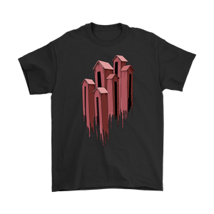 Melting Houses T-shirt, Unusual Gift Shirt, Melting Houses Shirt