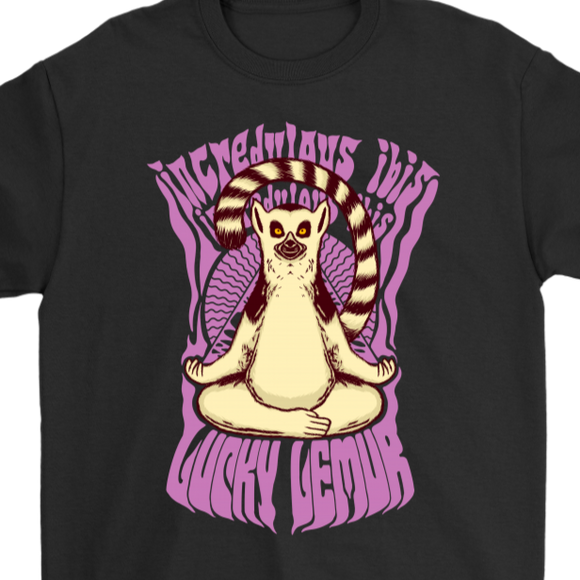 Yoga Lemur T-shirt, Yoga Gift Shirt, Lucky Lemur does Yoga Shirt