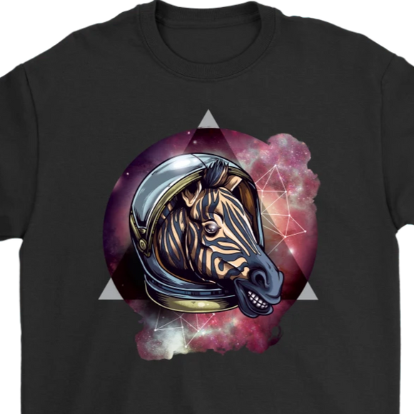 Gift for Zebra Fan, Zebra T-shirt, Zebra Astronaut Shirt, Gift for Astronaut