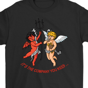 Cherubs T-shirt, Devil/Angel T-shirt, Funny Cherub Gift, Smoking Cherubs T-shirt, Funny Cherub Angel T-shirt