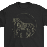 Vitruvian Horse T-shirt, Da Vinci Horse Shirt