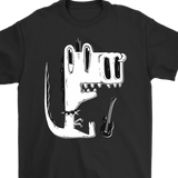 Funny Punk Rock Music T-shirt, Gift for Punk Rocker, Punk Rock Dinosaur T-shirt, Dinosaur and Guitar Shirt