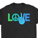 Peace and Love T-shirt, Gift for Hippie, Love Shirt, Gift of Love, Psychedelic Shirt