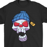 Funny Skull T-shirt, Punk Skull Shirt, Gift for Punk Rocker, Skull in Cap T-shirt